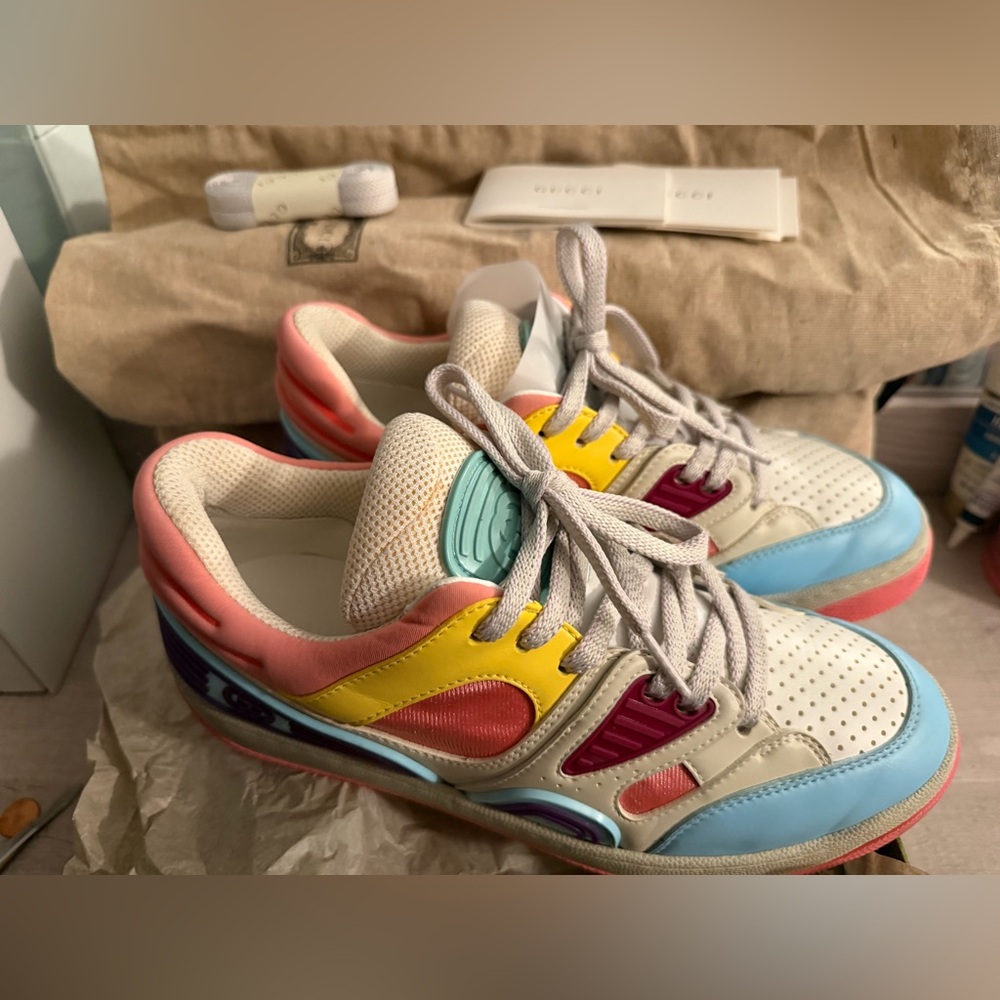Gucci Basket Low Sneakers in women size 37.5 - Picture 2 of 10